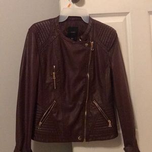 Forever 21 Burgundy leather jacket